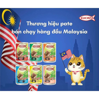 [400g] COMBO 10 & 5 lon PATE KUCINTA cho mèo - Pate Siêu Nhiều Cá và Hải Sản lon 400g cho mèo mọi lứa tuổi