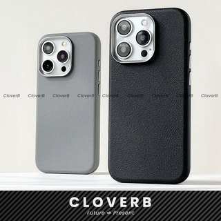 Ốp Lưng Da Vegan Popkon Cho iPhone 17 Pro Max Vòng Từ Tính Sạc Không Dây