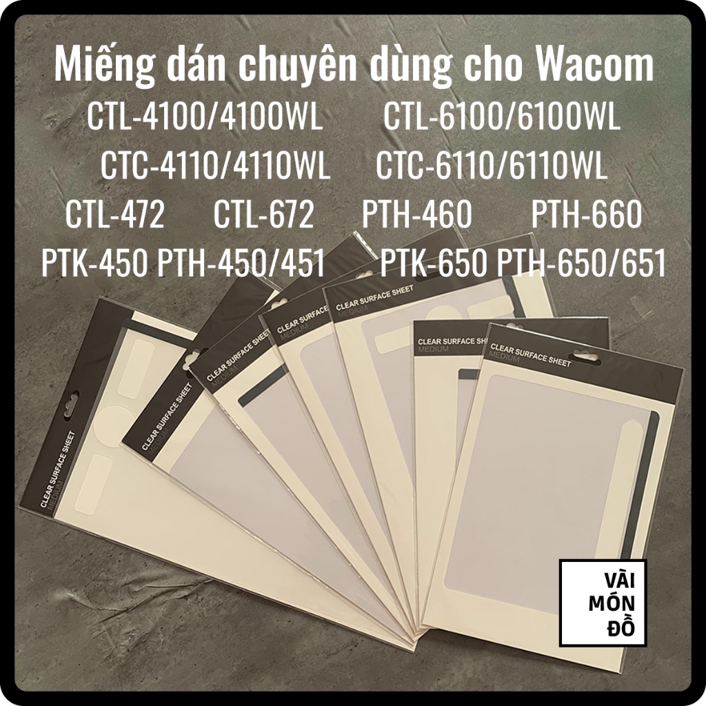 Miếng dán nhám mờ bảo vệ chuyên dùng cho bảng vẽ Wacom