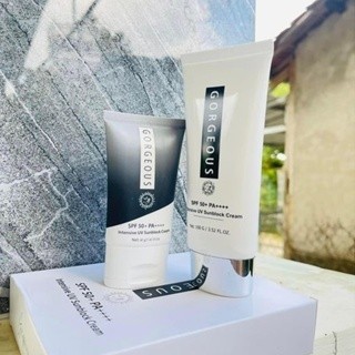 (mua 1 Set  tặng 2  MN )Kem chống nắng múi xù gorgeous trắng da, nâng tone, chống nước lâu trôi tuýp SPF50+PA+++