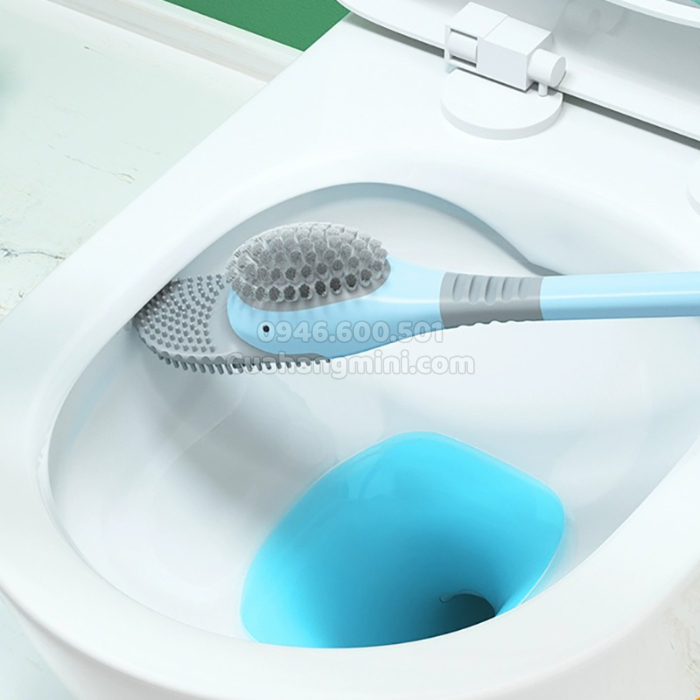 Cọ Vệ Sinh Toilet Silicone Đầu Mỏ Vịt Dán Tường