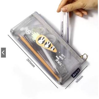 Túi đựng bút thỏ xinh 3 màu tiện ích cỡ A6, có khóa kéo (20x12cm)