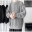 <<Có sẵn>> 008 Áo len đen / xám / rêu cổ tròn dài tay phong cách Hàn quốc nam nữ unisex 2021
