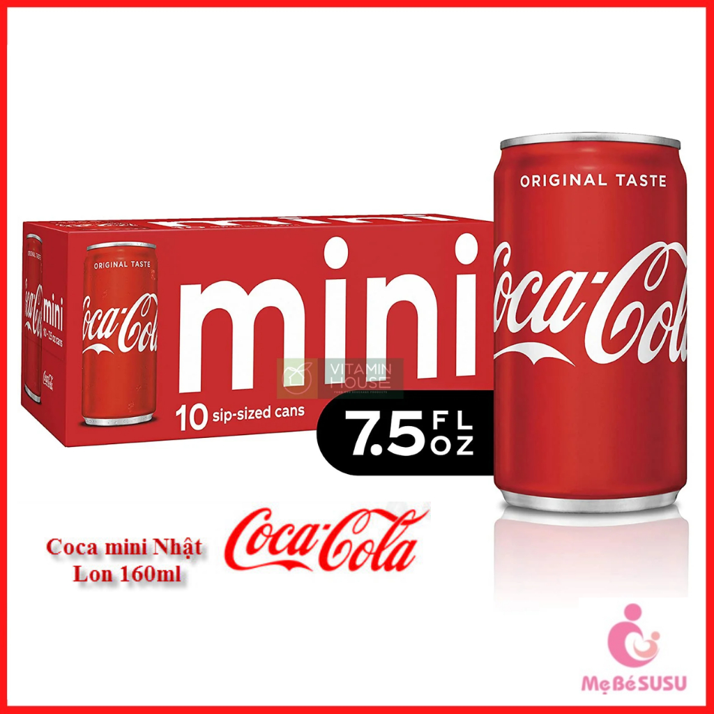 Coca cola mini Nhật Bản phiên bản lon 160ml vị nguyên bản date T7/2025 ...