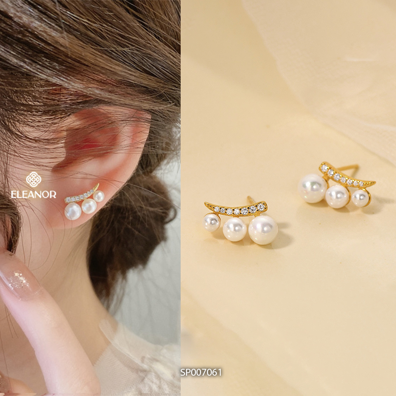 Bông tai nữ chuôi bạc 925 Eleanor Accessories đa dạng kiểu dáng phụ kiện trang sức khuyên tai 3660
