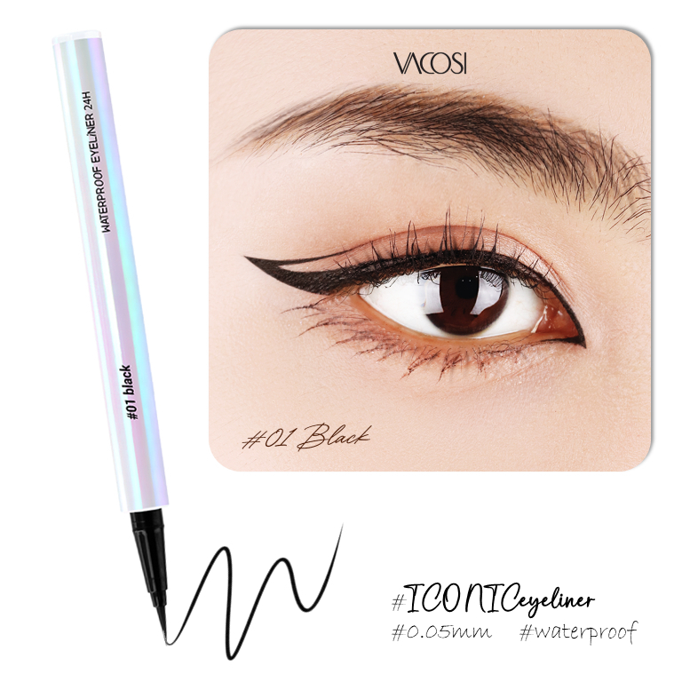 Bút Kẻ Mắt Nước Không Lem Lâu Trôi Vacosi 24H Waterproof Pen - VM25 0.6g