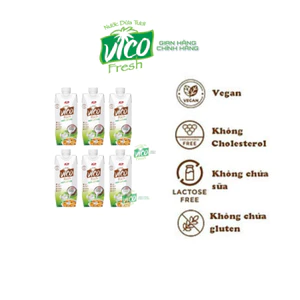 Combo 6 Hộp Nước cốt dừa 16-19% BÉO VICO RICH 330ml