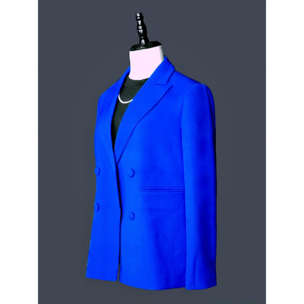 Set Áo blazer nữ xanh coban & chân váy đủ màu [MAY THEO SỐ ĐO] - chất liệu cao cấp, 2 lớp - lót lụa - vest nữ