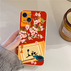 Ốp lưng iphone mềm TẾT lộc cho iPhone 13 12 11 Pro Max SE 2020 X XR XS 8 7 ip 6S 6 Plus e2336