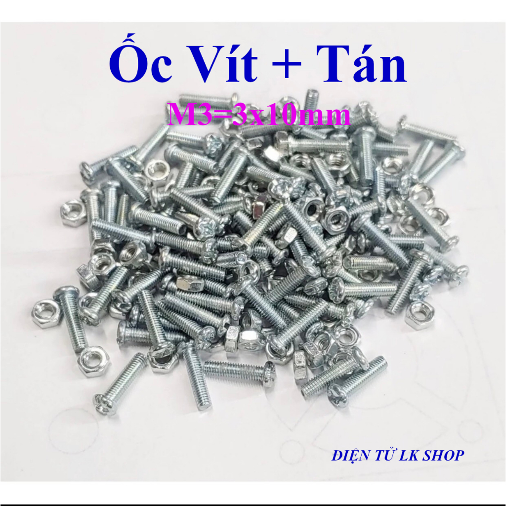 Ốc vít tán M3 3ly dài 1cm (túi 80gam = khoảng 90 - 100 con) - Điện tử ...