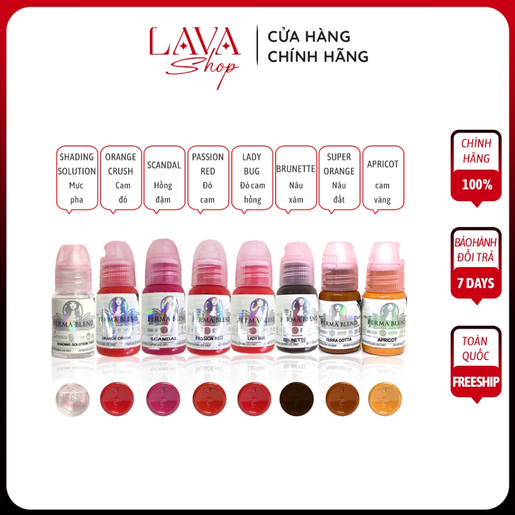 MỰC PERMA BLEND HỮU CƠ MỸ - mực perma full bảng màu dcpxhoanganh