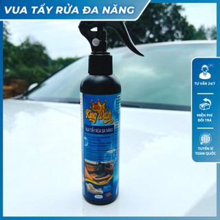 Xịt vệ sinh xe Đa năng KING WASH, tẩy trần nỉ, đồ nhựa, đồ da cho xe ô tô, xe tải dung tích 250ml