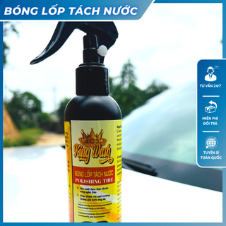 Xịt bóng lốp xe, dung dịch dưỡng đen bóng lốp xe ô tô, xe máy, xe tải KING WASH 250ml