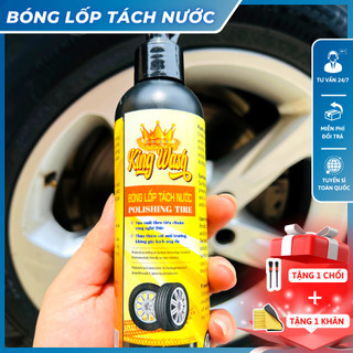 Xịt bóng lốp xe, dung dịch dưỡng đen bóng lốp xe ô tô, xe máy, xe tải KING WASH 250ml
