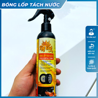 Xịt bóng lốp xe, dung dịch dưỡng đen bóng lốp xe ô tô, xe máy, xe tải KING WASH 250ml
