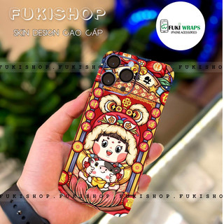Tấm dán Skin Mặt sau - Ốp Lưng Thần Tài MS029 Dành cho 15 pro max,14 pro max,13 pro max,12 pro max- FukiShop