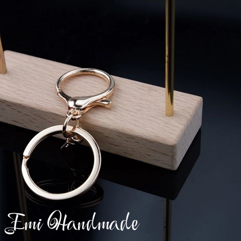 Móc khóa càng cua kèm khoen dùng mix phụ kiện kim loại móc khóa handmade treo thú bông