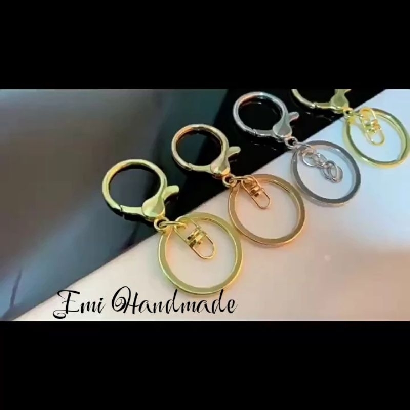 Móc khóa càng cua kèm khoen dùng mix phụ kiện kim loại móc khóa handmade treo thú bông