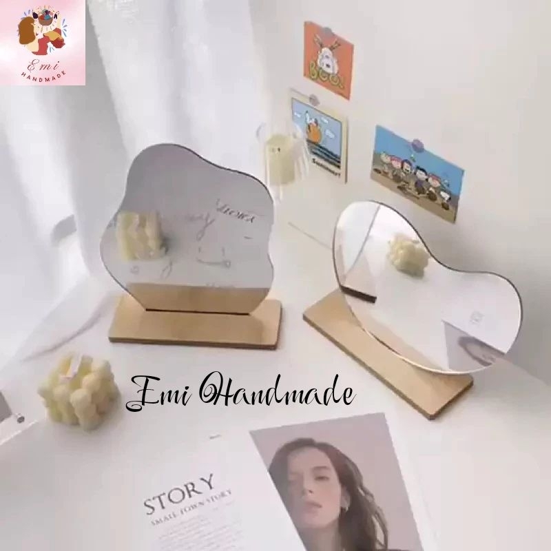 Gương đám mây/giọt nước/trái tim để bàn hot trend năm 2023-DIY