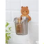 Cốc Dán Tường Hình Gấu Để Bàn Chải Đánh Răng Hình Gấu Có Lỗ Thoát Nước Tiện Lợi