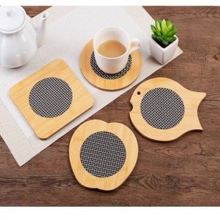 Lót nồi bếp gỗ Bamboo cách nhiệt, miếng gỗ lót xoong nồi nhà bếp