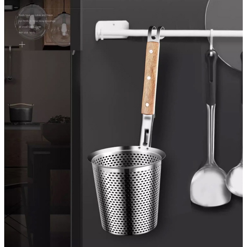 Vợt Trụng Bún, Phở, INOX 304 ĐÚC, LOẠI DÀY CAO CẤP, Tay Cầm Gỗ Chống ...