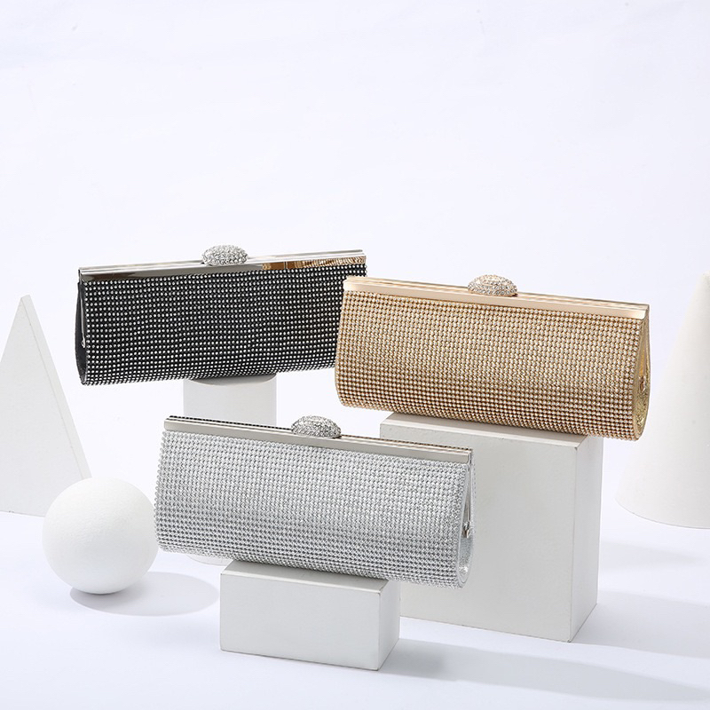 Ví dự tiệc nữ, clutch cầm tay đính đá sang chảnh - V08