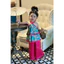 Set Lụa NGÂN NGA BABY thiết kế chất siêu xịn mát, Bộ yếm hồng họa tiết thời trang bé gái