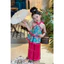 Set Lụa NGÂN NGA BABY thiết kế chất siêu xịn mát, Bộ yếm hồng họa tiết thời trang bé gái