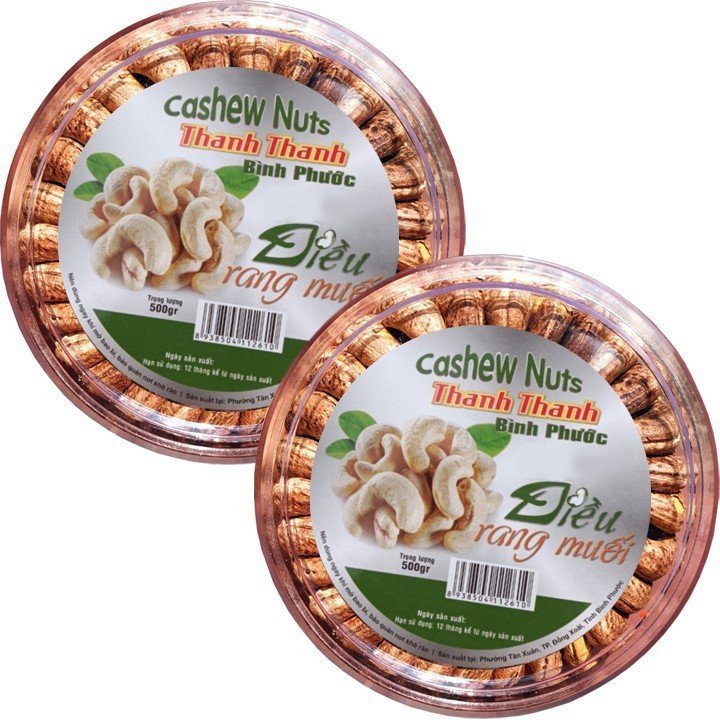 Hạt Điều Rang Muối Bình Phước Nguyên Hạt Size A Cồ Hàng Loại 1 (500Gr)