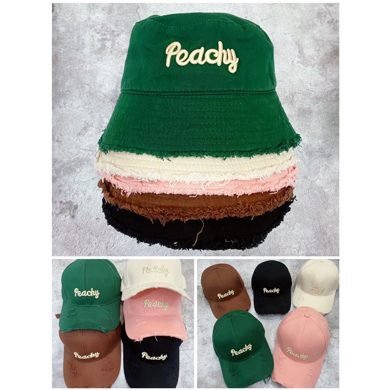 MŨ VÀNH,MŨ KẾT TUA THÊU PEACHY PHONG CÁCH ULAZANG NAM NỮ