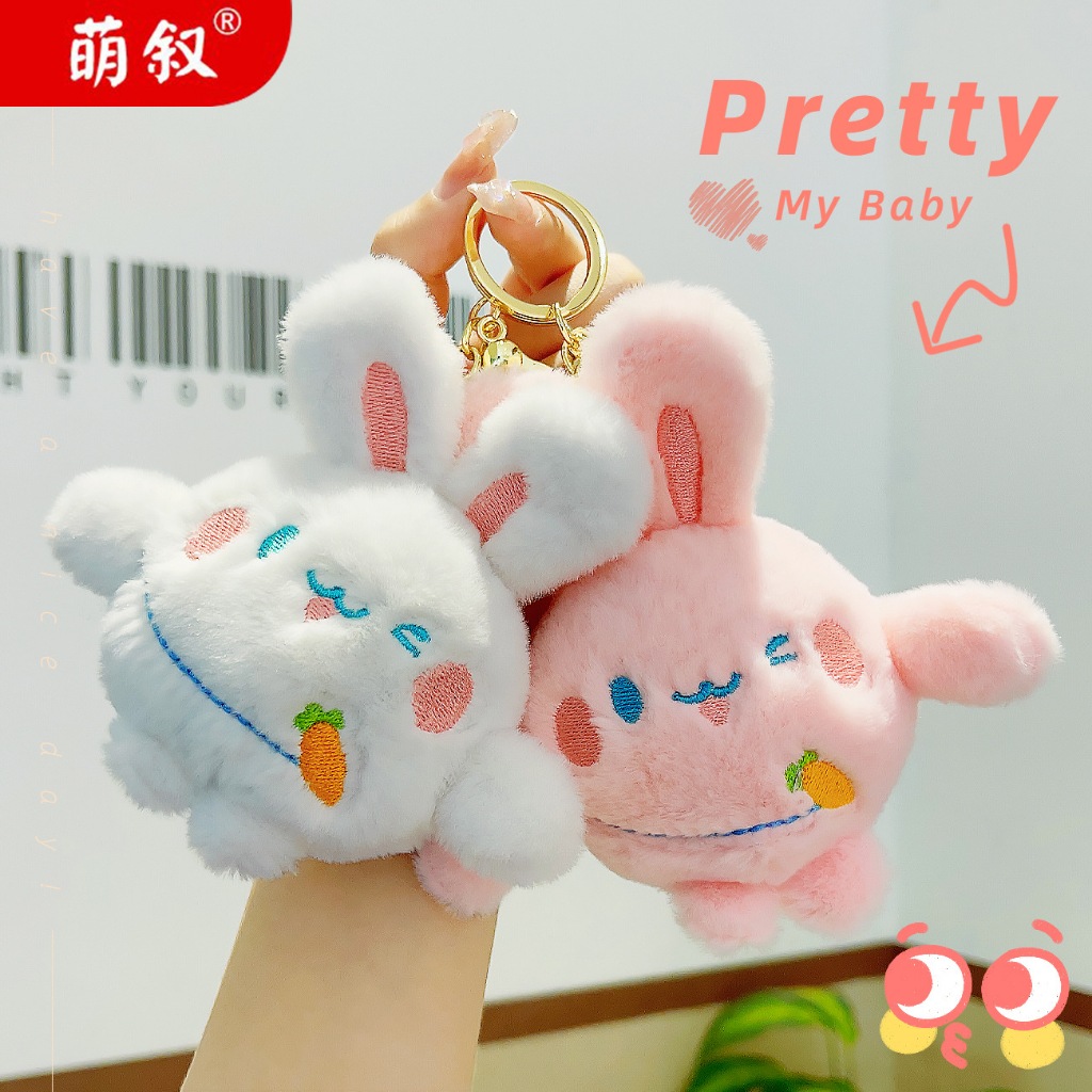 Móc khoá thú nhồi bông thỏ đáng yêu ml14