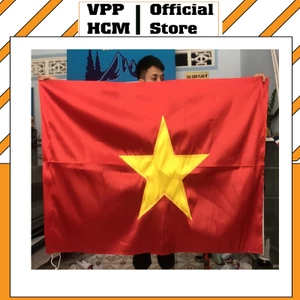 1 Cái Cờ tổ quốc Việt Nam 50cm x 70cm Phi Bóng, Đường Vải May Đẹp