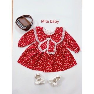 Váy vintage cho bé - Váy hoa nhí style Hàn Quốc cho bé gái siêu xinh