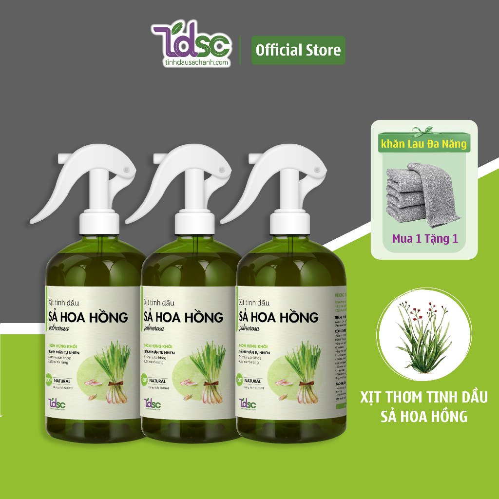 Chai Xịt Phòng Thơm Tinh Dầu Sả Hoa Hồng Nguyên Chất TINHDAUSACHANH ...