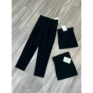 Quần tây công sở nữ dáng baggy, cạp cao 10cm phối 3 nút cài lưng tôn dáng bigsize 420– XMTL