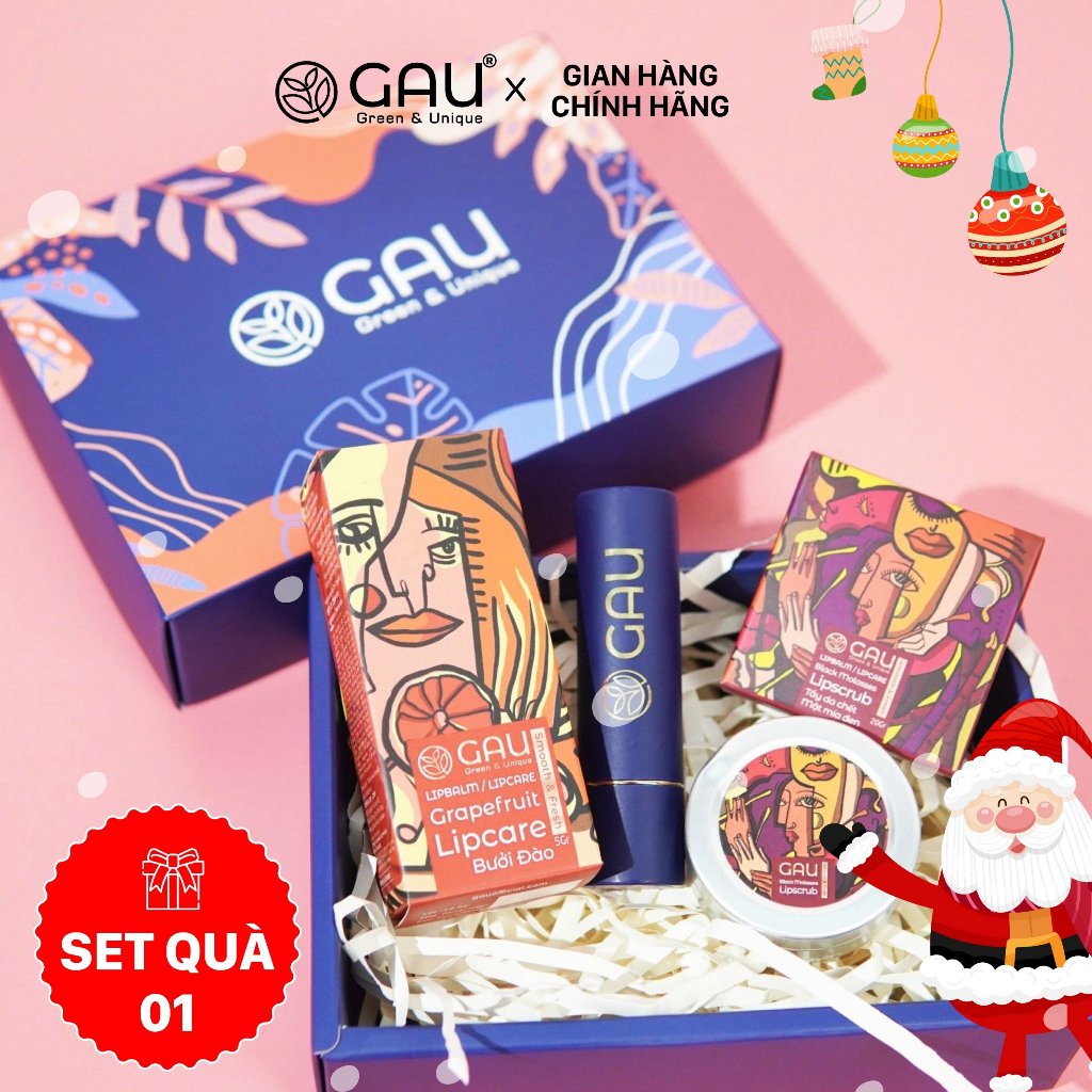 Set Quà Tặng Combo Mĩ Phẩm & Son Môi GAU Belips Kèm Hộp Sang Trọng Ý Nghĩa