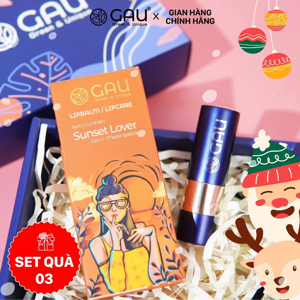 Set Quà Tặng Combo Mĩ Phẩm & Son Môi GAU Belips Kèm Hộp Sang Trọng Ý Nghĩa