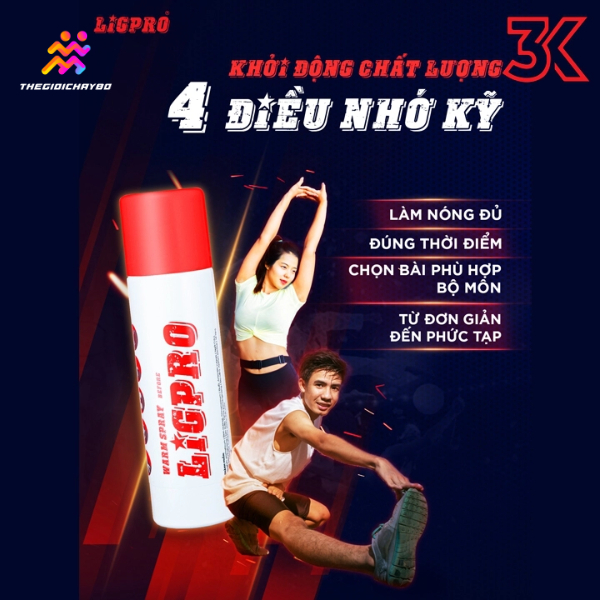 Chai Xịt Làm Nóng Cơ LIGPRO - Giúp Làm Nóng Cơ Trước Khi Vận Động