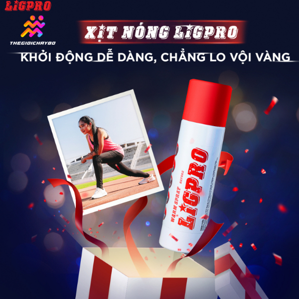 Chai Xịt Làm Nóng Cơ LIGPRO - Giúp Làm Nóng Cơ Trước Khi Vận Động