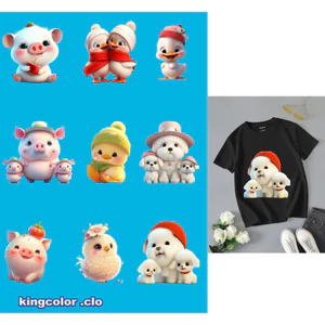 Hình ủi nhiệt- hình thú cute ủi áo em bé-ủi trực tiếp tại nhà bằng bàn là bàn ủi(THEO YÊU CẦU IN BOX SHOP)