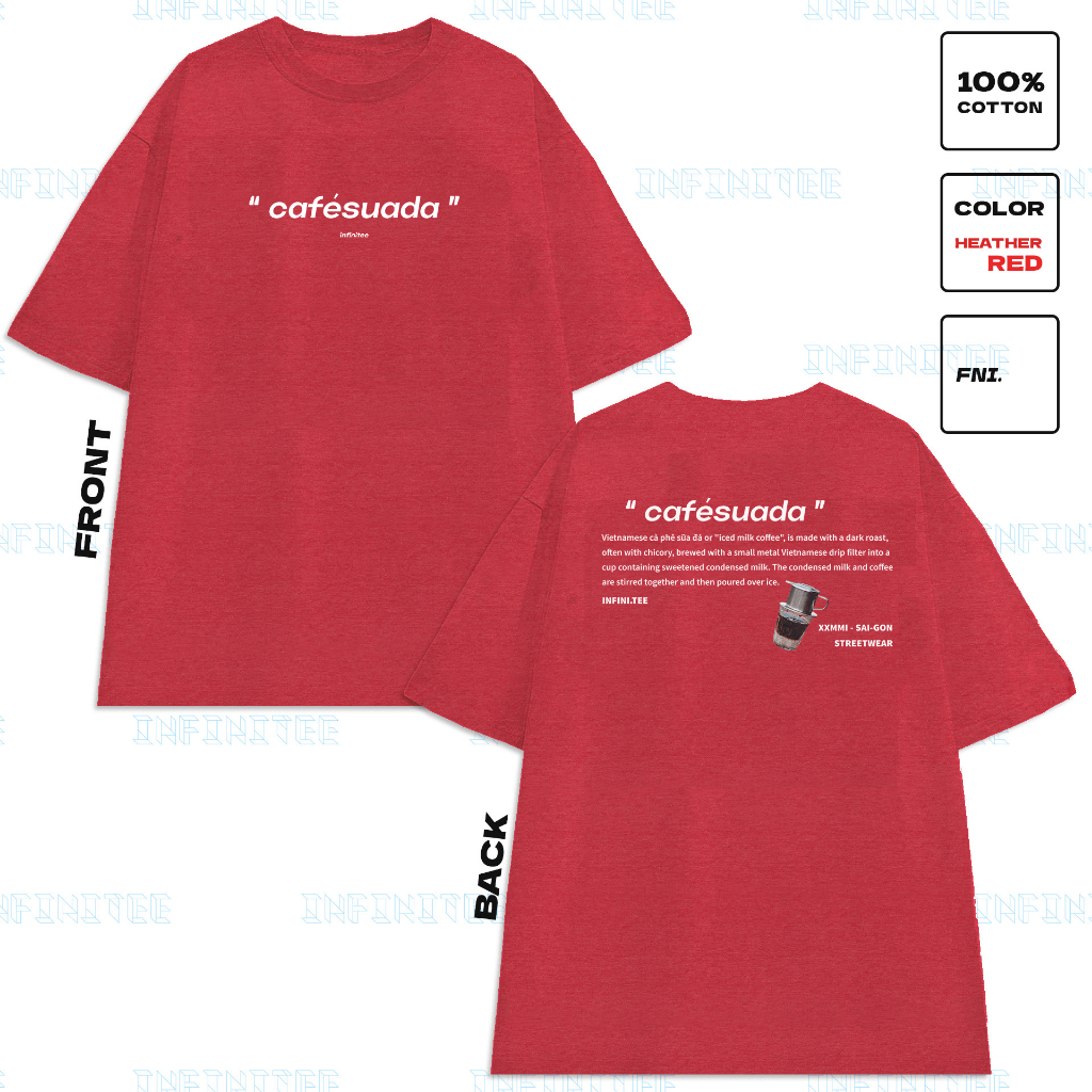 Áo thun INFINITEE Fni0680, Thun 100% Cotton - form rộng Unisex.
