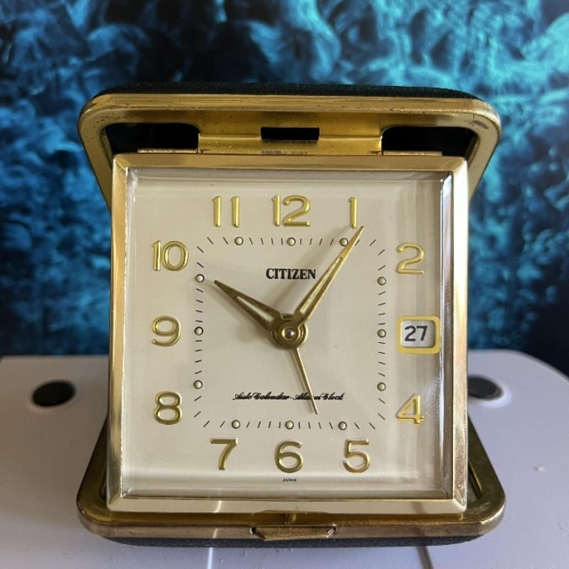 VINTAGE CITIZEN TRAVEL ALARM CLOCK AUTO CALENDAR Shopee Việt Nam