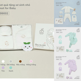 La pomme SS2024 set quà sơ sinh cao cấp 5 chi tiết