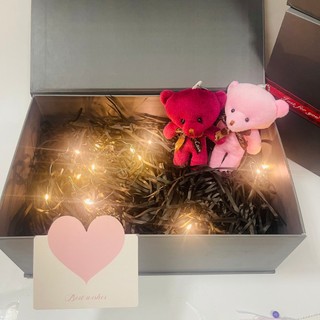 (Gift Xám 30*20*11) Hộp quà Gift xám, hộp quà tặng tình yêu, hộp quà tặng ngày lễ đặc biệt kèm phụ kiện sang trọng