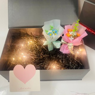 (Gift Xám 30*20*11) Hộp quà Gift xám, hộp quà tặng tình yêu, hộp quà tặng ngày lễ đặc biệt kèm phụ kiện sang trọng