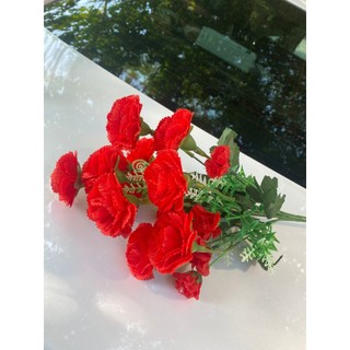 Hoa giả - Cụm hoa phăng (cẩm chướng) cao cấp 40cm 10 nhánh trang trí nhà cửa, cửa tiệm,...