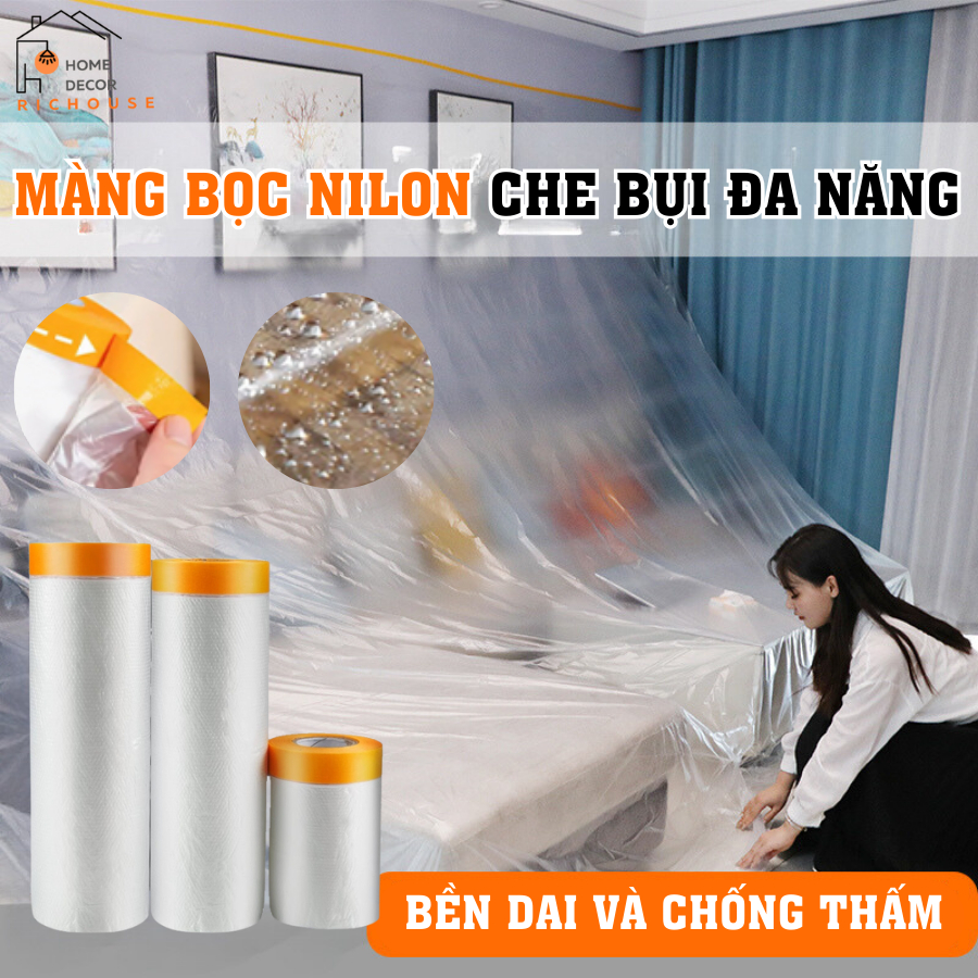 Màng Bọc Nilon Che Bụi Nội Thất Đa Năng, Ngăn Bụi, Bảo Vệ Nội Thất, Che Sơn, Bọc Hàng Đủ Kích Thước