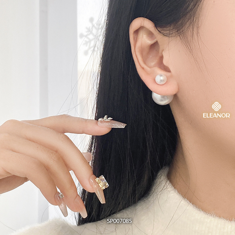 Bông tai nữ chuôi bạc 925 Eleanor Accessories ngọc trai nhân tạo phụ kiện trang sức khuyên tai 7085