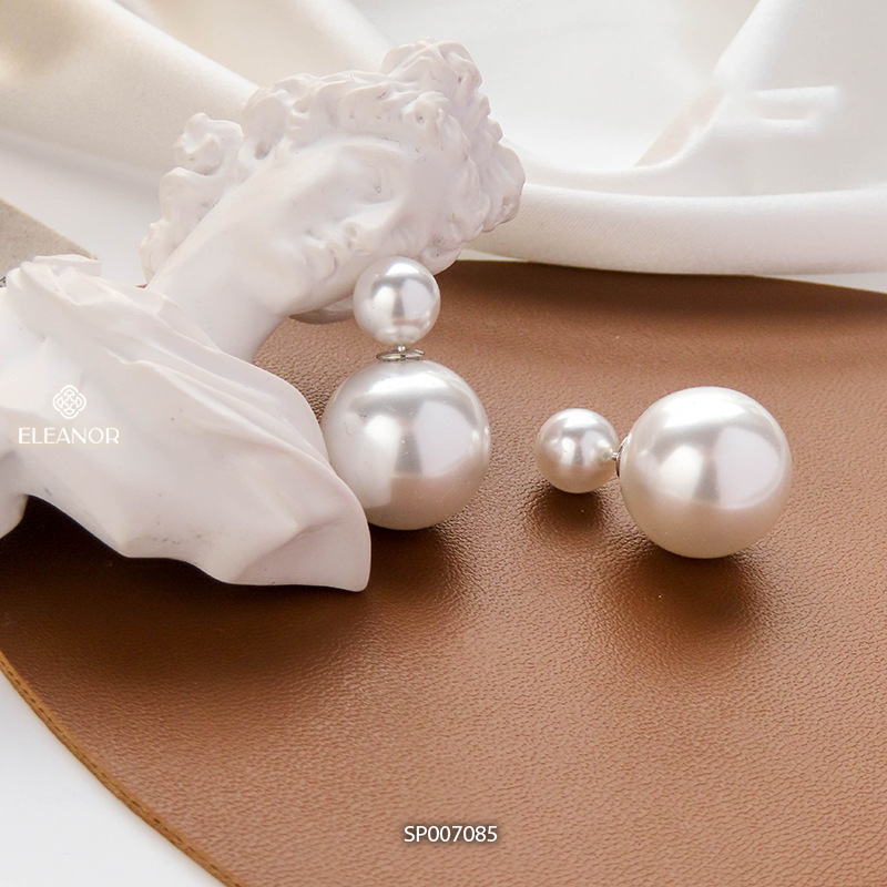 Bông tai nữ chuôi bạc 925 Eleanor Accessories ngọc trai nhân tạo phụ kiện trang sức khuyên tai 7085